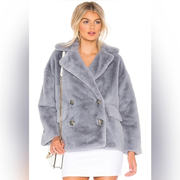 Free People Kate faux fur coat.S. NWT.